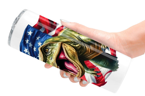 Tumbler Dinosaur 4th of July Sublimation artnoy 