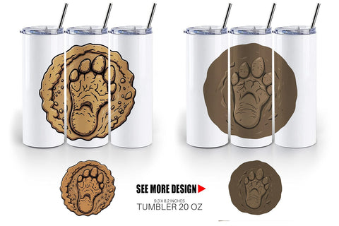 Tumbler Dinosaur Footprint Sublimation artnoy 