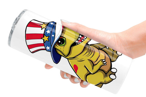 Tumbler Dinosaur Patriotic Sublimation artnoy 