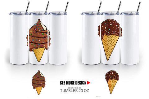 Tumbler Dipped Ice Cream Sublimation artnoy 