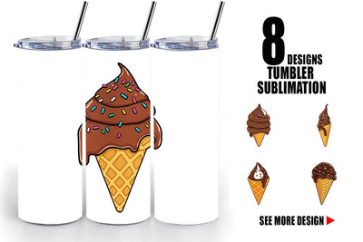 Tumbler Dipped Ice Cream Sublimation artnoy 