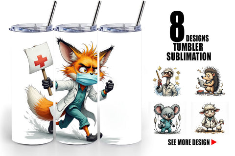 Tumbler Doctor Chaos Critters Sublimation artnoy 