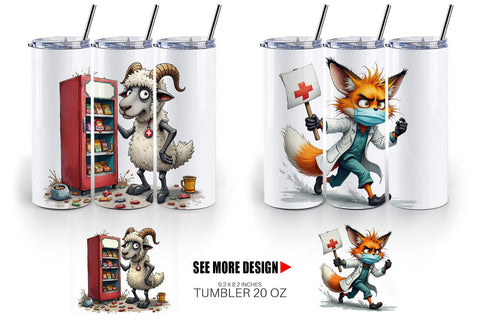 Tumbler Doctor Chaos Critters Sublimation artnoy 