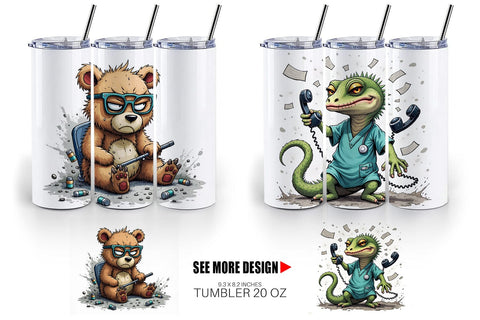 Tumbler Doctor Chaos Critters Sublimation artnoy 