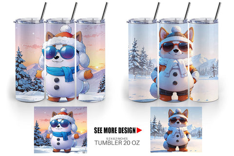 Tumbler Dog Christmas Sublimation artnoy 