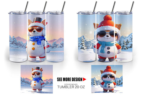 Tumbler Dog Christmas Sublimation artnoy 
