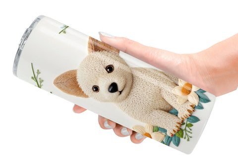 Tumbler Dog Embroidery Sublimation artnoy 