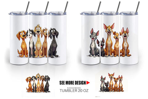 Tumbler Dogs Emotion Sublimation artnoy 
