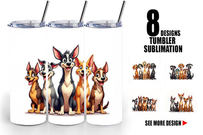 Tumbler Dogs Emotion Sublimation artnoy 