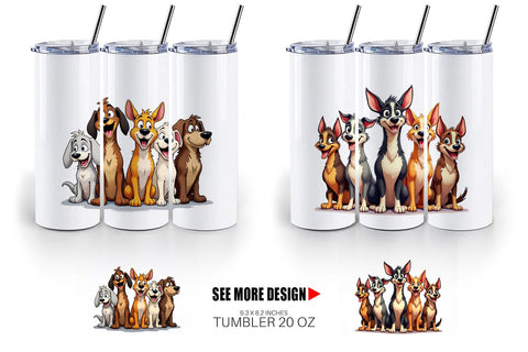 Tumbler Dogs Emotion Sublimation artnoy 