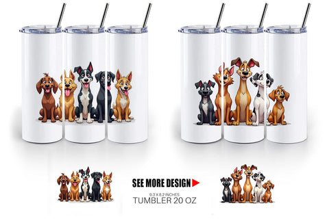 Tumbler Dogs Emotion Sublimation artnoy 