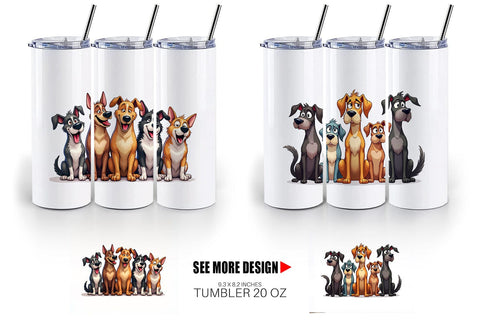 Tumbler Dogs Emotion Sublimation artnoy 