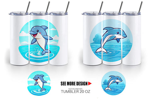 Tumbler Dolphin Sublimation artnoy 