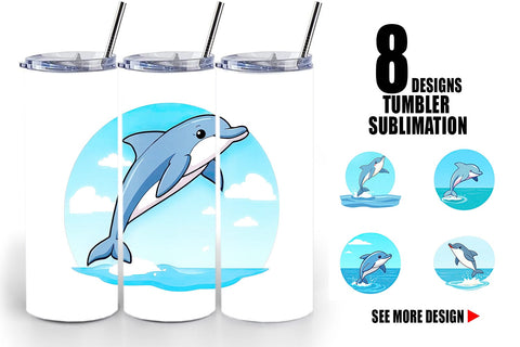 Tumbler Dolphin Sublimation artnoy 