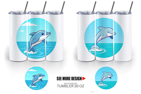 Tumbler Dolphin Sublimation artnoy 