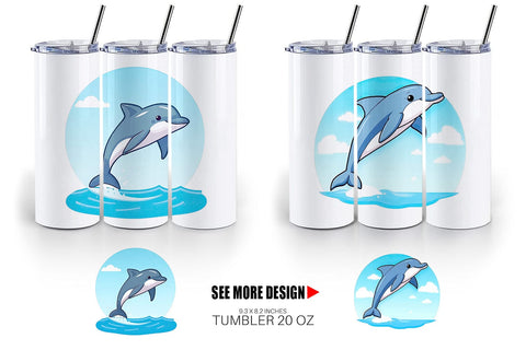 Tumbler Dolphin Sublimation artnoy 