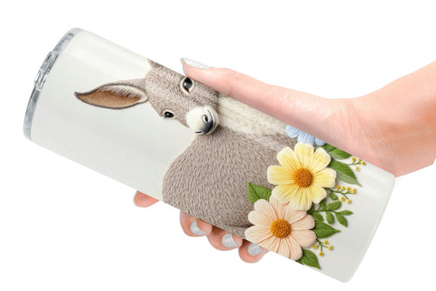 Tumbler Donkey Embroidery Sublimation artnoy 