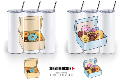 Tumbler Donut Box Sublimation artnoy 