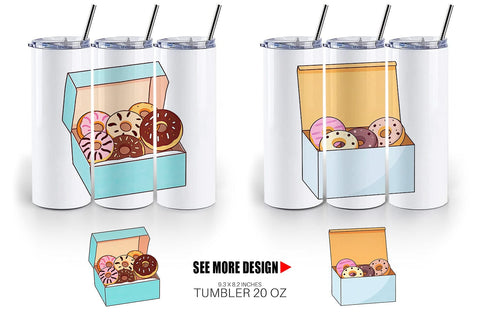 Tumbler Donut Box Sublimation artnoy 