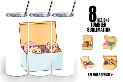 Tumbler Donut Box Sublimation artnoy 