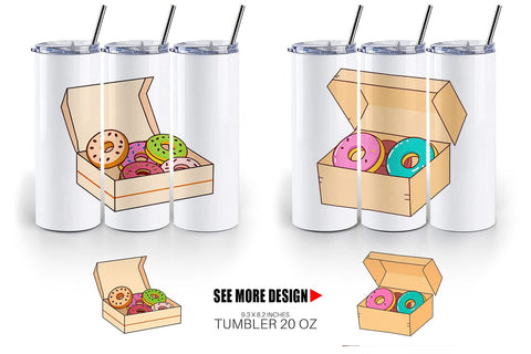 Tumbler Donut Box Sublimation artnoy 