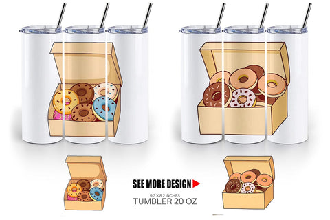 Tumbler Donut Box Sublimation artnoy 