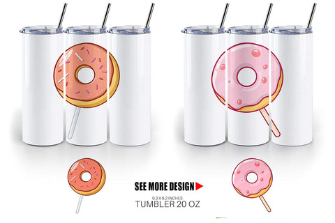 Tumbler Donut Stick Sublimation artnoy 