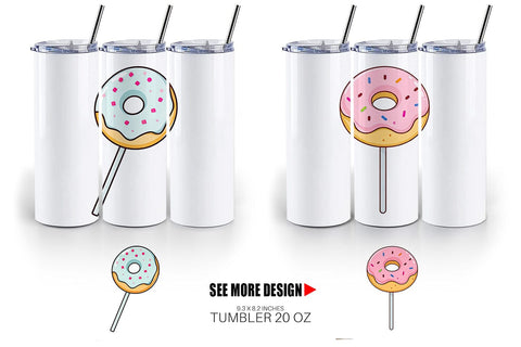 Tumbler Donut Stick Sublimation artnoy 