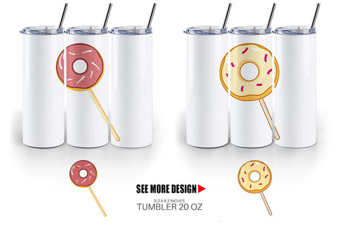 Tumbler Donut Stick Sublimation artnoy 
