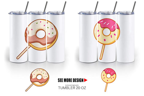 Tumbler Donut Stick Sublimation artnoy 
