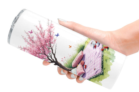 Tumbler Dreamy Garden Picnic Sublimation artnoy 