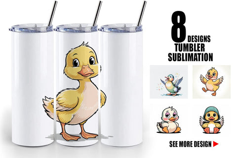 Tumbler Duck Mood Sublimation artnoy 