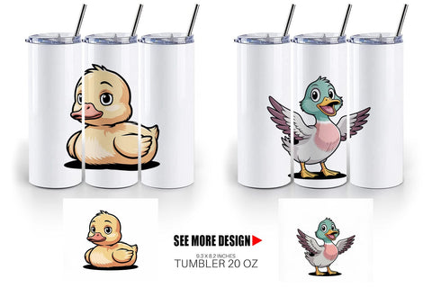 Tumbler Duck Mood Sublimation artnoy 