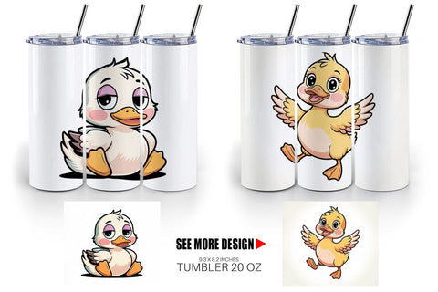 Tumbler Duck Mood Sublimation artnoy 