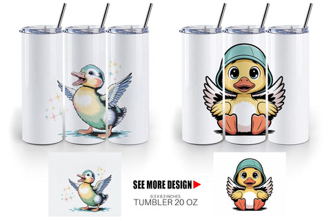 Tumbler Duck Mood Sublimation artnoy 