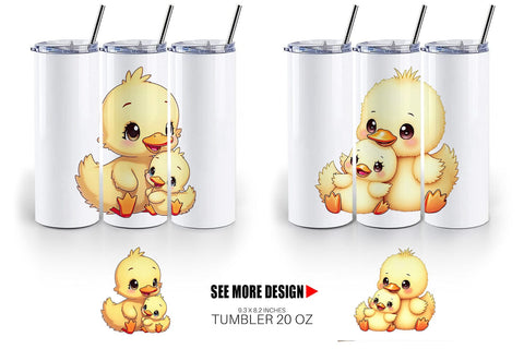 Tumbler Duck Mother's Day Sublimation artnoy 