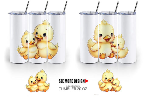 Tumbler Duck Mother's Day Sublimation artnoy 