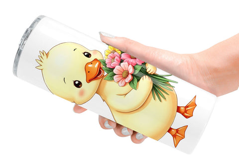 Tumbler Duck Spring Bouquet Sublimation artnoy 