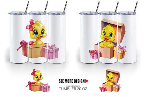 Tumbler Duckling Gift Sublimation artnoy 