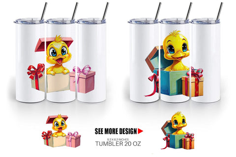 Tumbler Duckling Gift Sublimation artnoy 