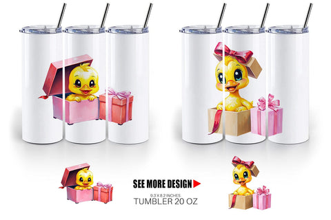 Tumbler Duckling Gift Sublimation artnoy 