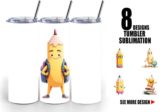 Tumbler Eager Pencil Sublimation artnoy 