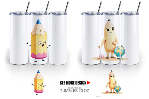 Tumbler Eager Pencil Sublimation artnoy 
