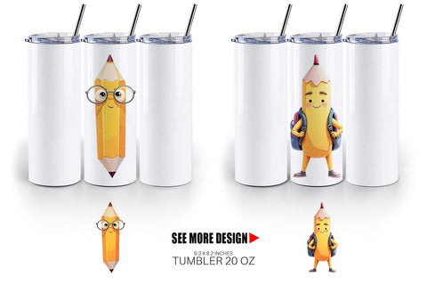 Tumbler Eager Pencil Sublimation artnoy 