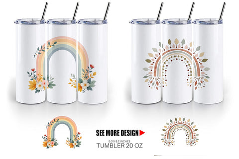 Tumbler Earthy Boho Fall Sublimation artnoy 