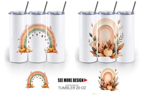 Tumbler Earthy Boho Fall Sublimation artnoy 