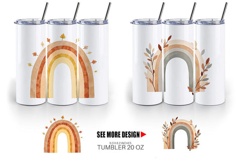 Tumbler Earthy Boho Fall Sublimation artnoy 