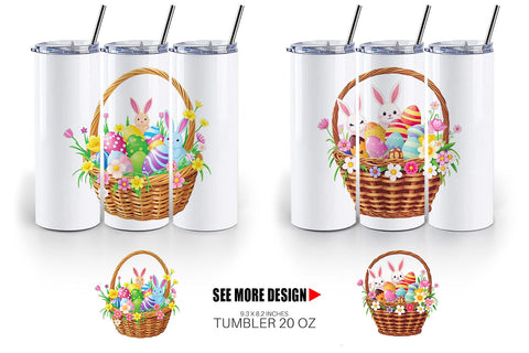 Tumbler Easter Basket Sublimation artnoy 