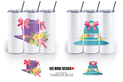 Tumbler Easter Bonnet Sublimation artnoy 