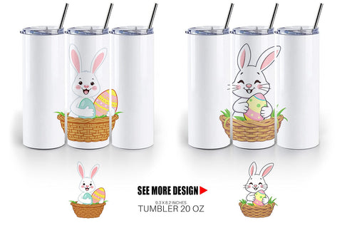 Tumbler Easter Bunny Sublimation artnoy 